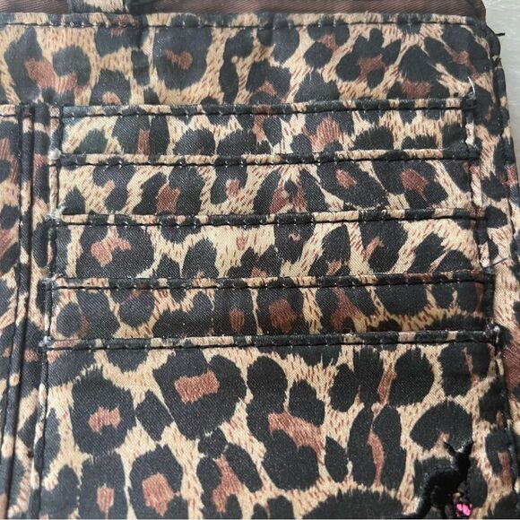 Pouchee thin wallet leopard print satin purse - Picture 2 of 15
